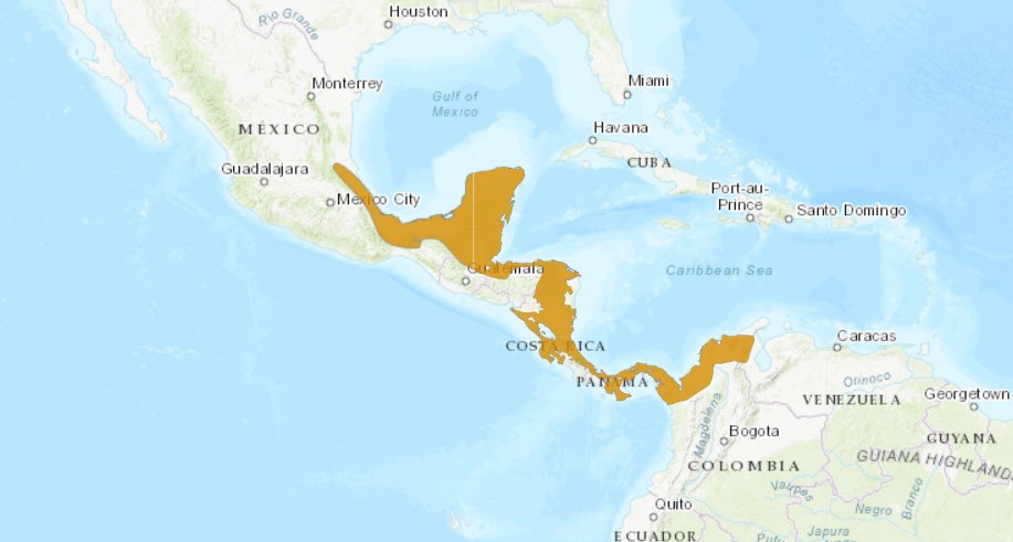 Keel Billed Map